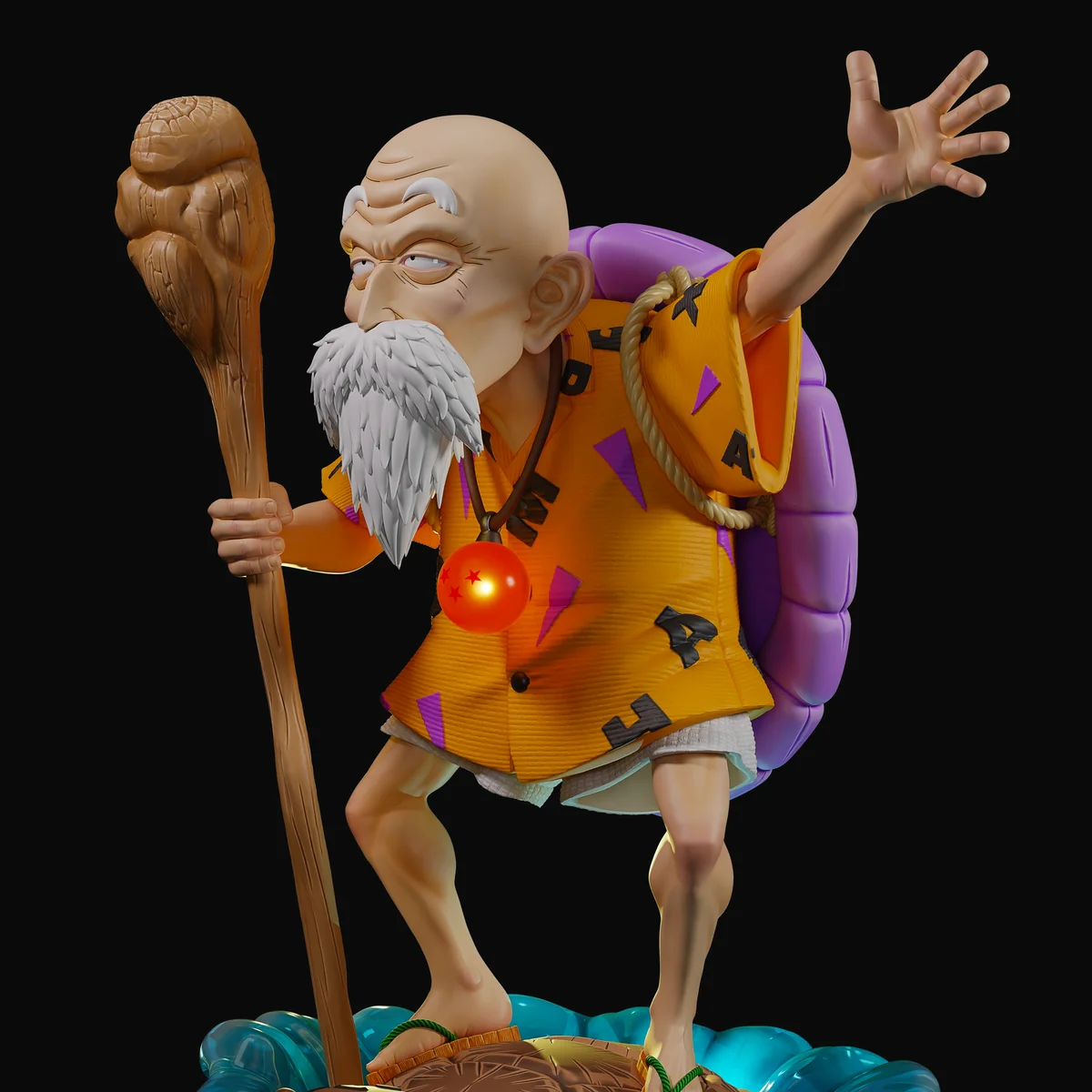 Master Kame | Fan Art | 3D Printed Resin Model Garage Kit | *Un-Painted* | Momoji 4