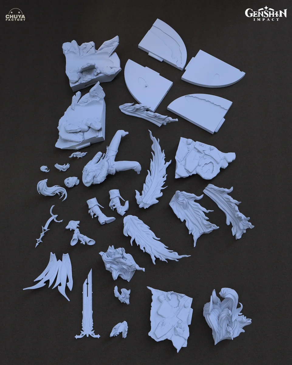 Diluc | Fan Art | 3D Printed Resin Model Garage Kit | *Un-Painted* | Chuya Factory 10