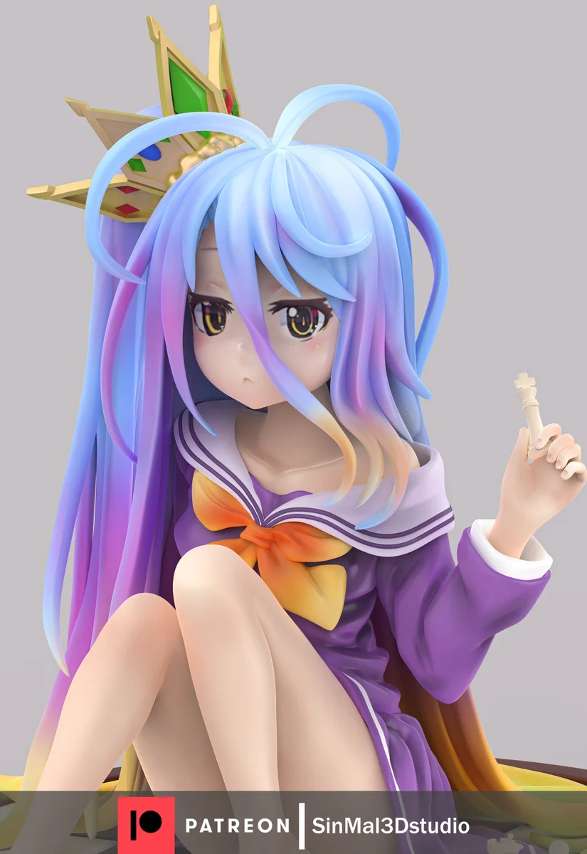 Shiro | Fan Art | 3D Printed Resin Model Garage Kit | *Un-Painted* | Sin3Dstudio