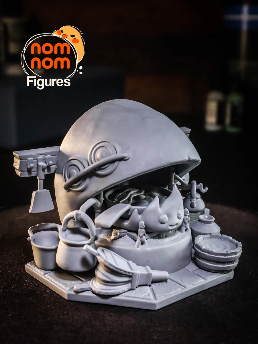 Chibi Calcifer | Fan Art | 3D Printed Resin Model Garage Kit | *Un-Painted* | Nomnom 11