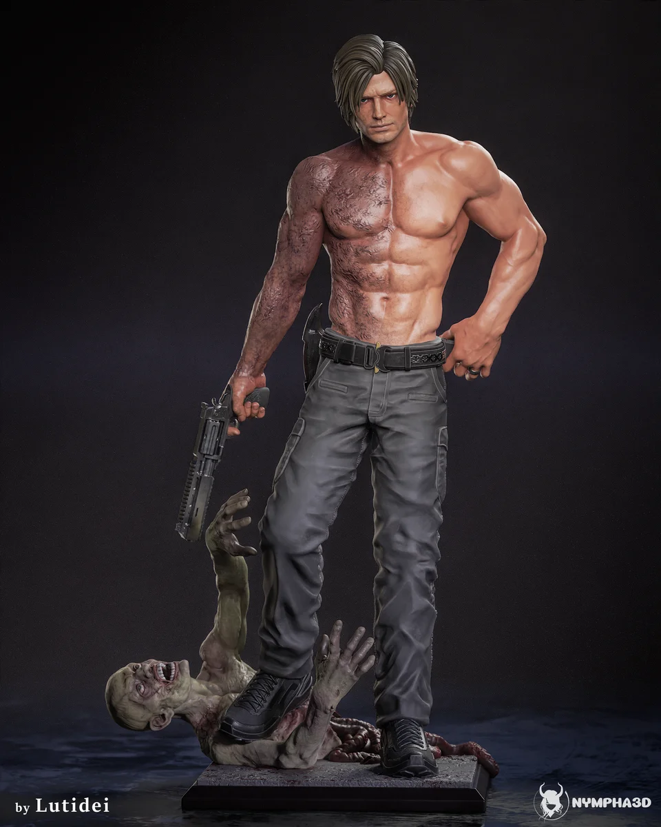 Leon Kennedy | Fan Art | 3D Printed Resin Model Garage Kit | *Un-Painted* | Nympha3D 12