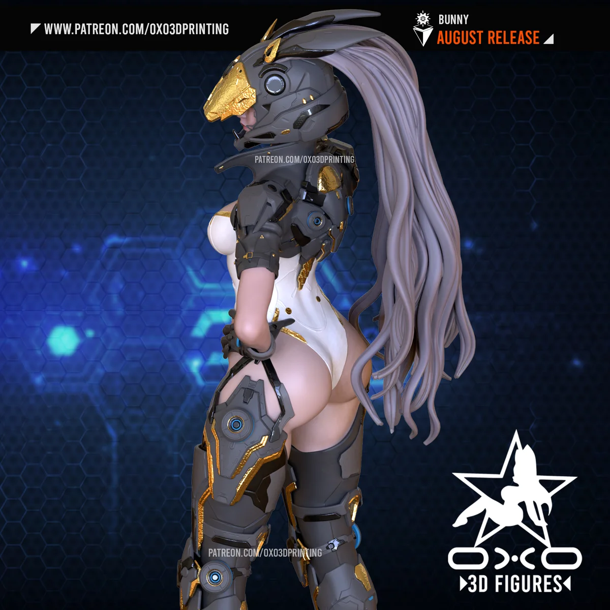 Descendant Bunny | Fan Art | 3D Printed Resin Model Garage Kit | *Un-Painted* | OXO3D 3