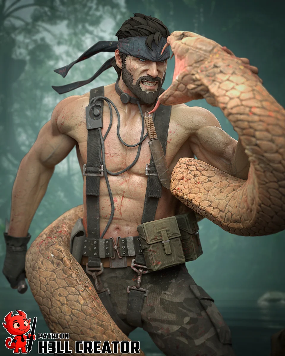 Big Boss | Fan Art | 3D Printed Resin Model Garage Kit | *Un-Painted* | H3LL Creator