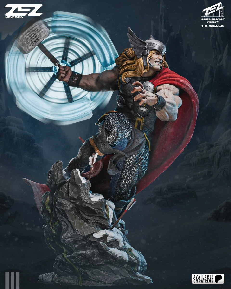 Thor | Fan Art | 3D Printed Resin Model Garage Kit | *Un-Painted* | ZEZ Studio 3