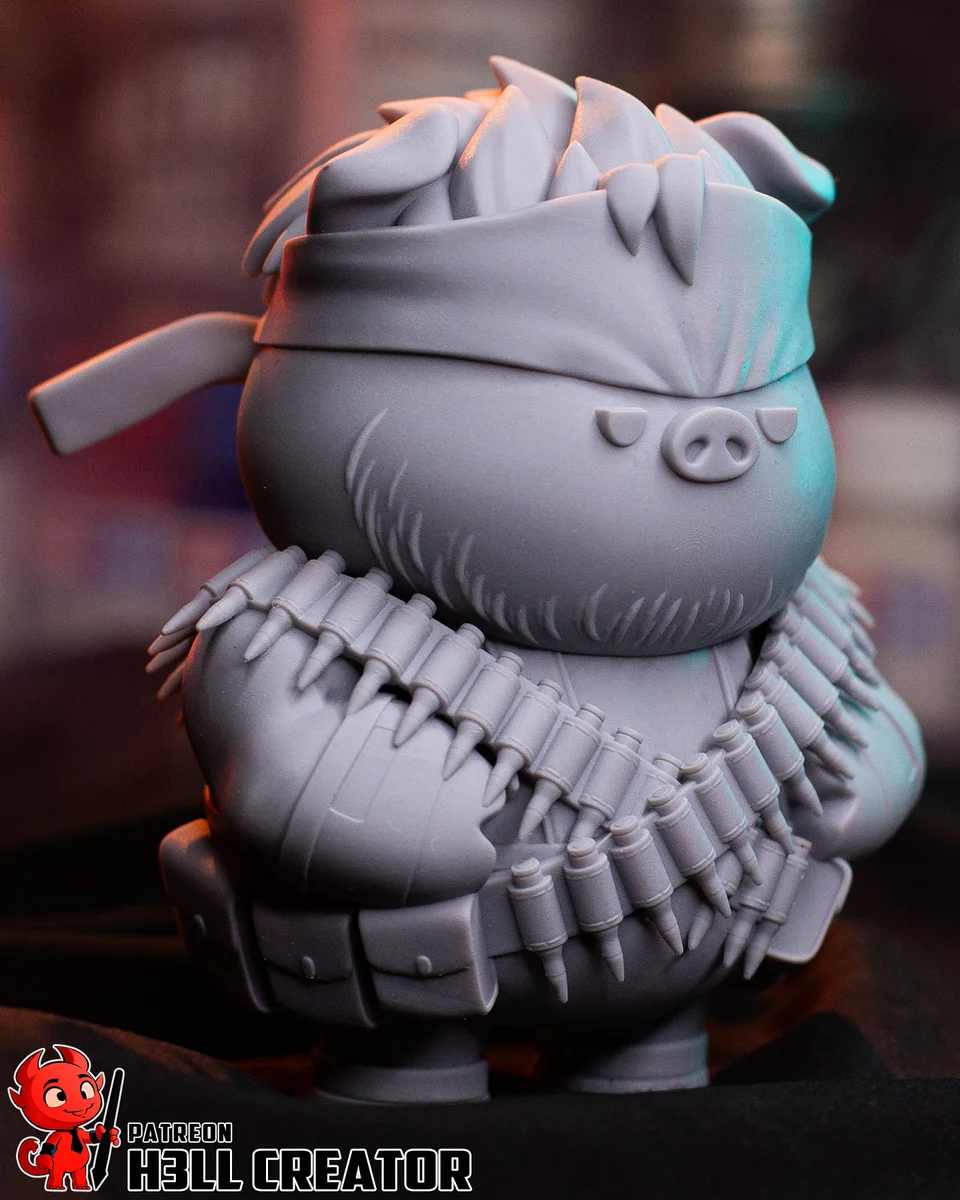 Chibi Solid Svin | Fan Art | 3D Printed Resin Model Garage Kit | *Un-Painted* | H3LL Creator 5