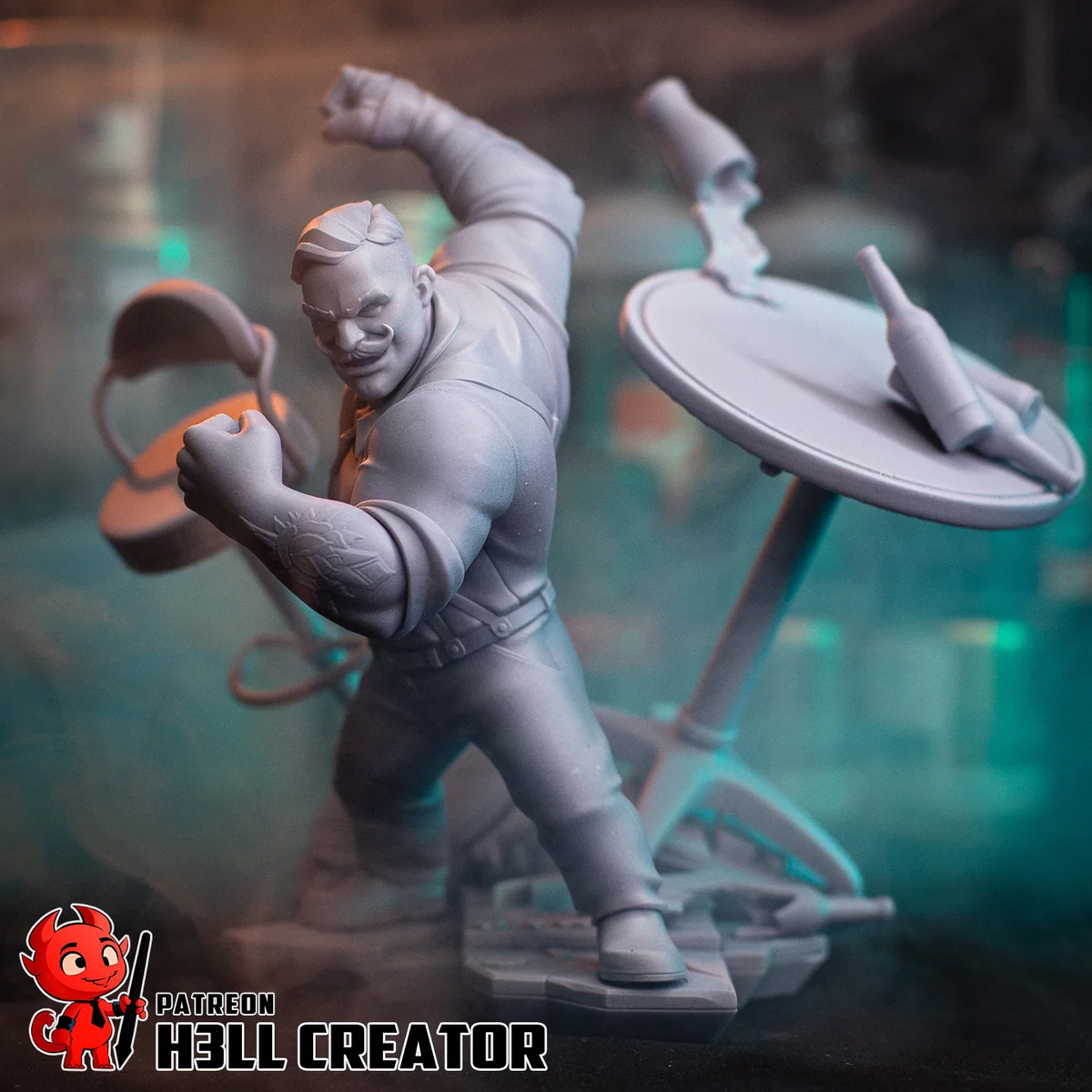 Punch Up | Fan Art | 3D Printed Resin Model Garage Kit | *Un-Painted* | H3LL Creator 8