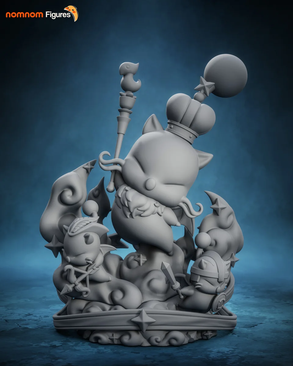 Chibi Moogle King Mog | Fan Art | 3D Printed Resin Model Garage Kit | *Un-Painted* | Nomnom 6