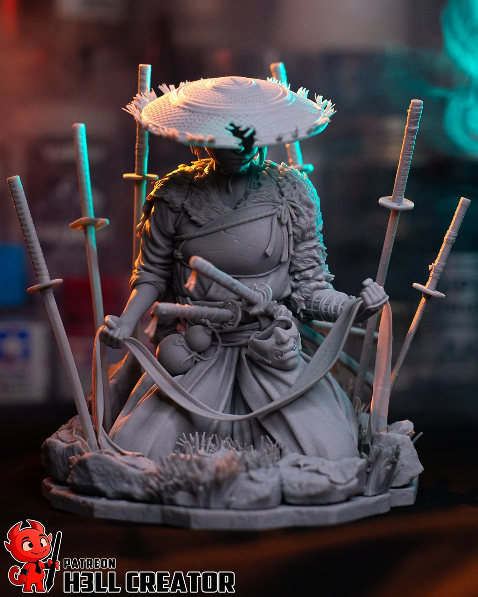 Atsu | Fan Art | 3D Printed Resin Model Garage Kit | *Un-Painted* | H3LL Creator 10