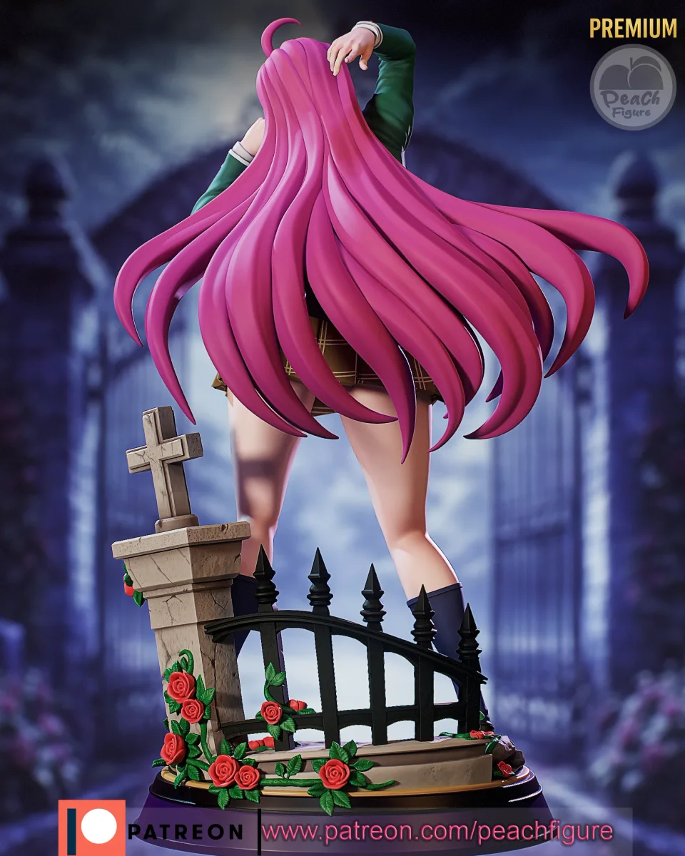 Moka Akashiya | Fan Art | 3D Printed Resin Model Garage Kit | *Un-Painted* | Peach Figure 2