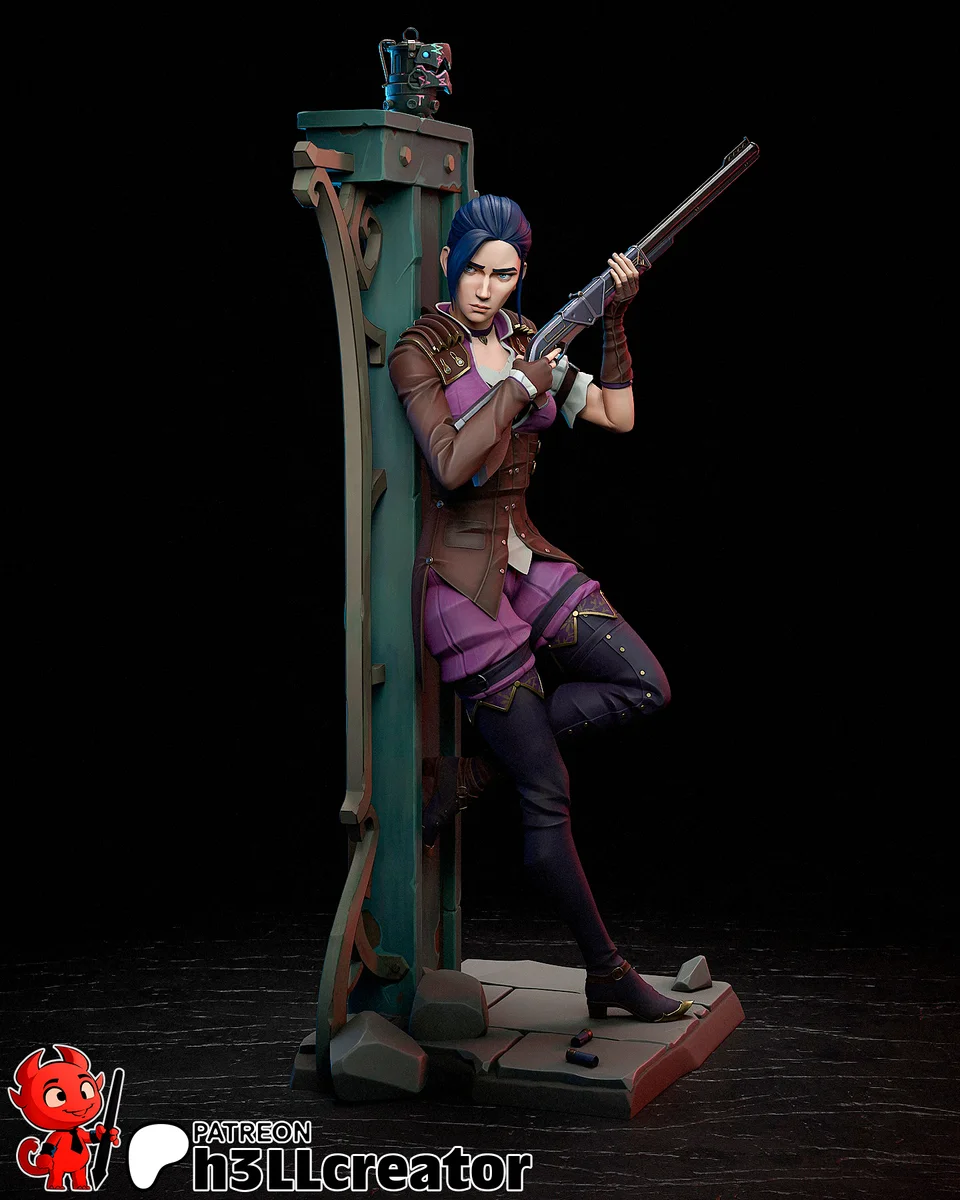 Caitlyn | Fan Art | 3D Printed Resin Model Garage Kit | *Un-Painted* | H3LL Creator 3