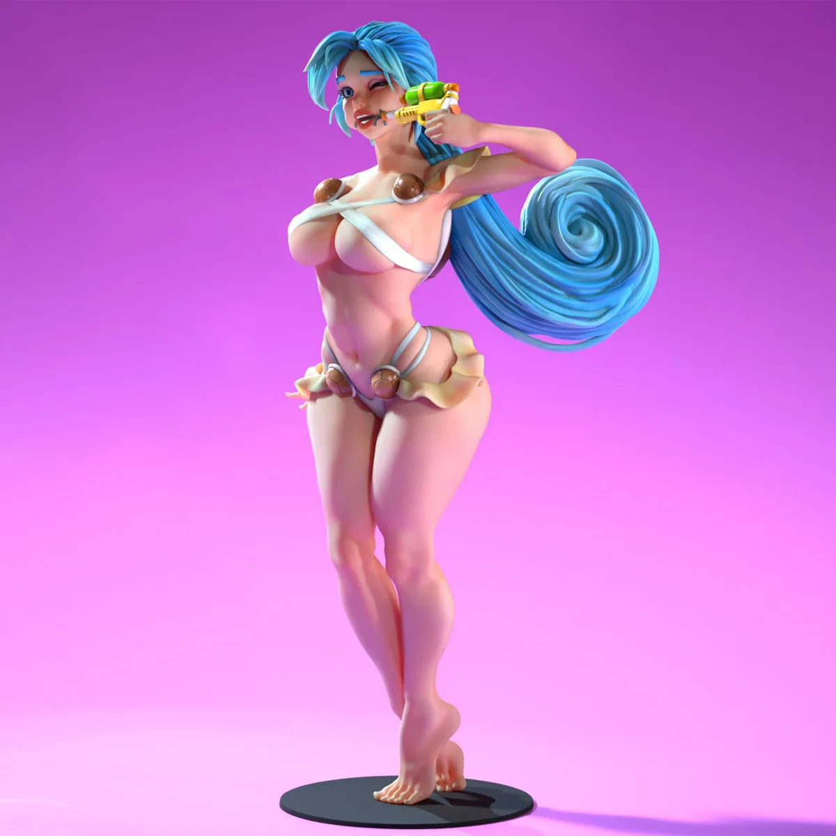 Squirtaline - Waifumon | Fan Art | 3D Printed Resin Model Garage Kit | *Un-Painted* | SiryllArt 7