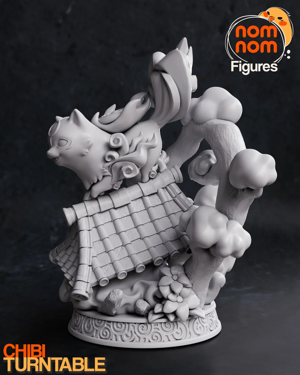 Chibi Amaterasu | Fan Art | 3D Printed Resin Model Garage Kit | *Un-Painted* | Nomnom 6