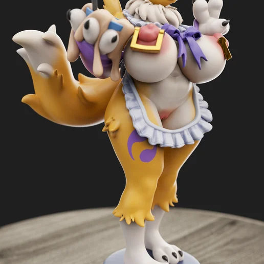 Cake Renamon | Fan Art | 3D Printed Resin Model Garage Kit | *Un-Painted* | AnyoneNSFW 3