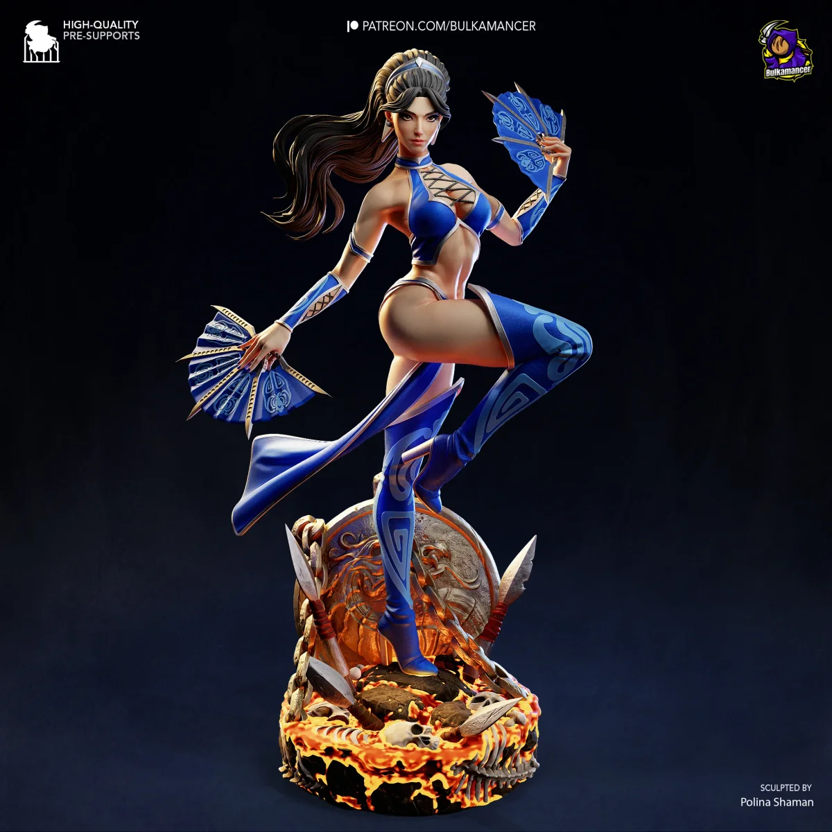Kitana | Fan Art | 3D Printed Resin Model Garage Kit | *Un-Painted* | Bulkamancer 3