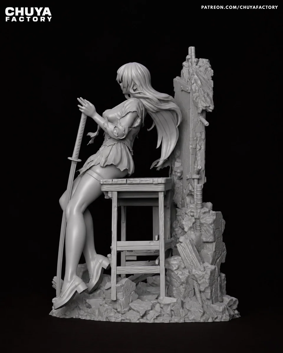 Saeko Busujima | Fan Art | 3D Printed Resin Model Garage Kit | *Un-Painted* | Chuya Factory 11