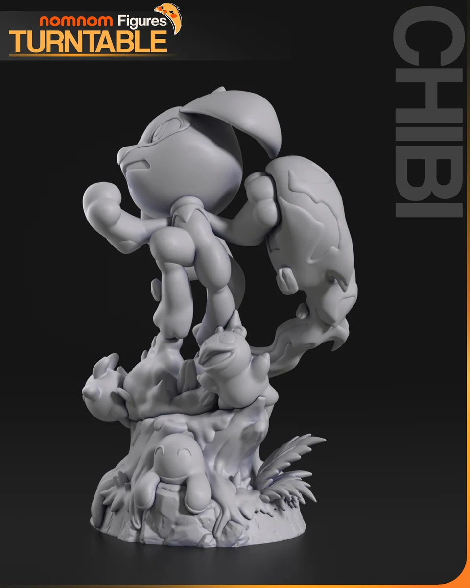 Chibi Riolu | Fan Art | 3D Printed Resin Model Garage Kit | *Un-Painted* | Nomnom 6