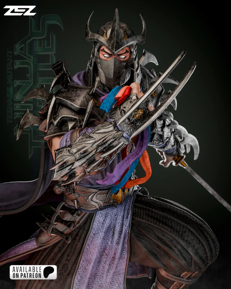Shredder | Fan Art | 3D Printed Resin Model Garage Kit | *Un-Painted* | ZEZ Studio