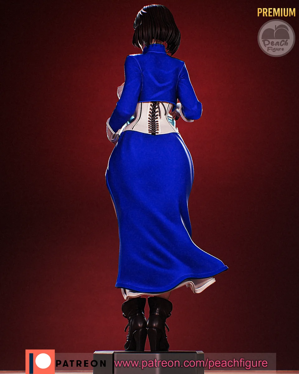 Elizabeth | Fan Art | 3D Printed Resin Model Garage Kit | *Un-Painted* | Peach Figure 4
