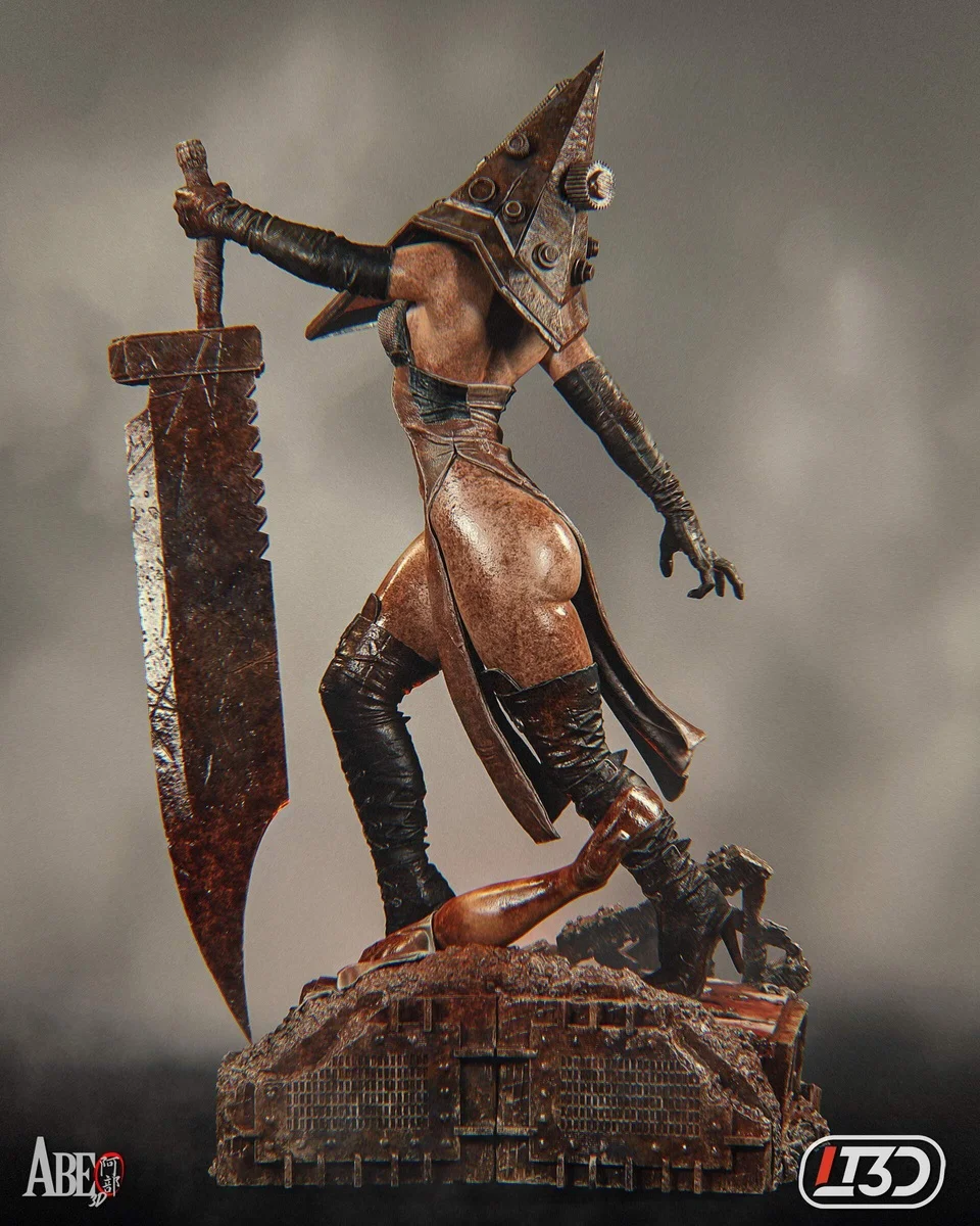 Pyramid Head | Fan Art | 3D Printed Resin Model Garage Kit | *Un-Painted* | Abe3D 6