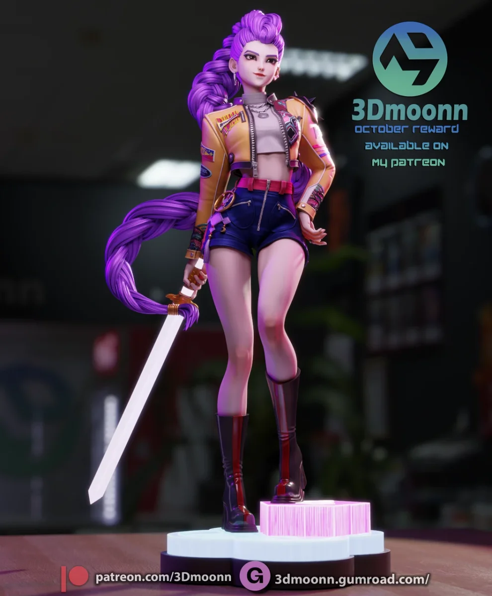 Rumi | Fan Art | 3D Printed Resin Model Garage Kit | *Un-Painted* | 3DMoonn 4
