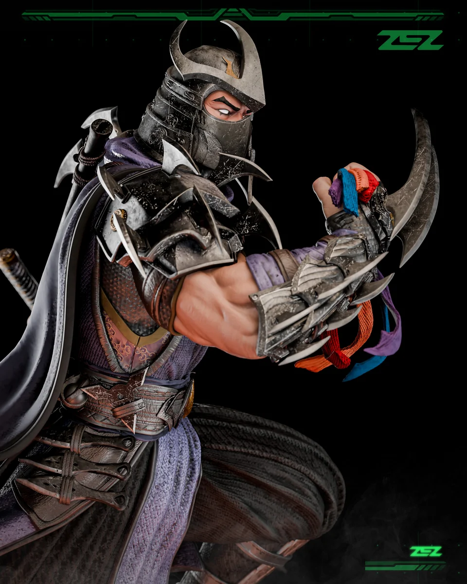Shredder | Fan Art | 3D Printed Resin Model Garage Kit | *Un-Painted* | ZEZ Studio 6