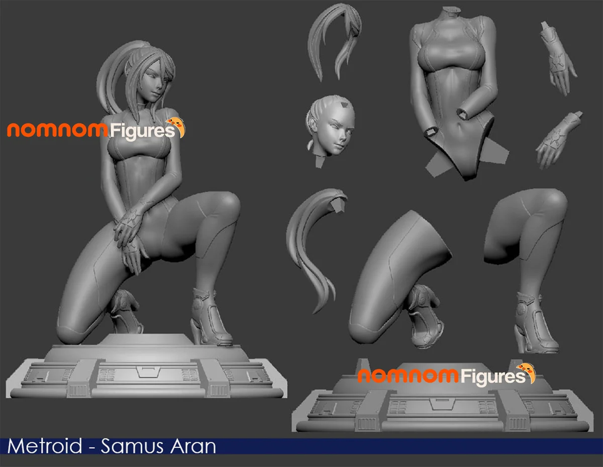 Samus | Fan Art | 3D Printed Resin Model Garage Kit | *Un-Painted* | Nomnom 3