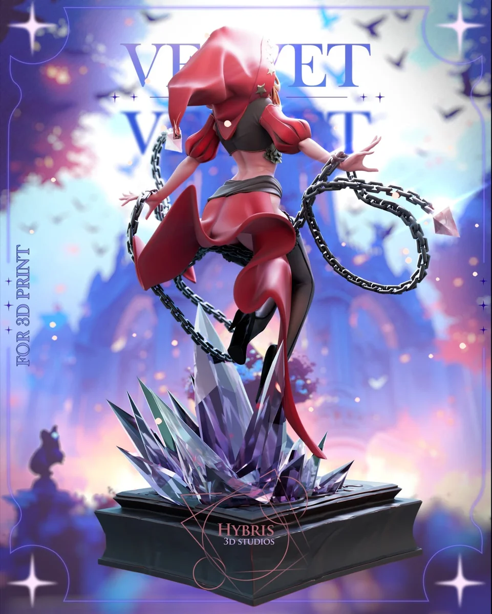 Velvet | Fan Art | 3D Printed Resin Model Garage Kit | *Un-Painted* | Hybris Studios 4