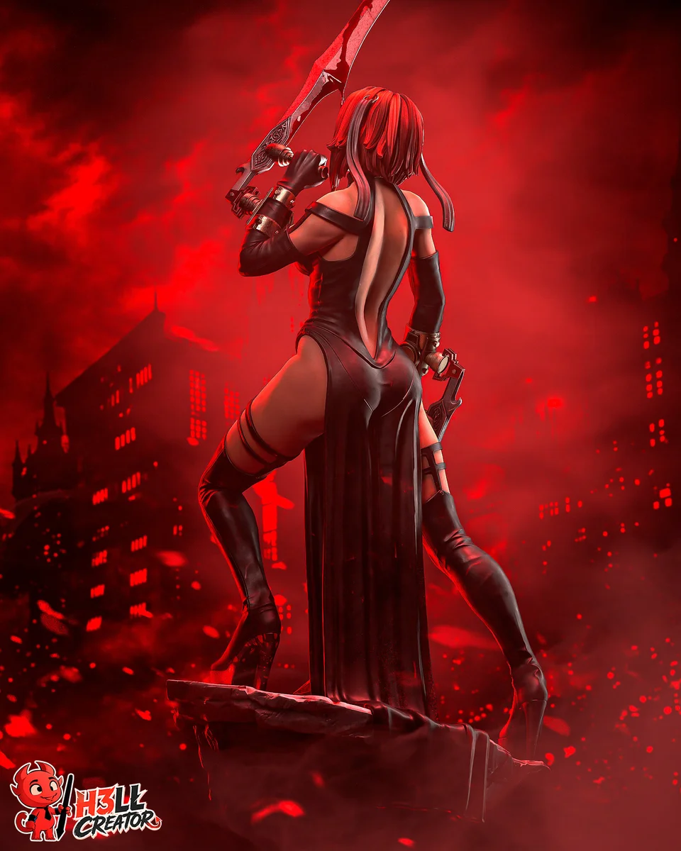 BloodRayne | Fan Art | 3D Printed Resin Model Garage Kit | *Un-Painted* | H3LL Creator 7