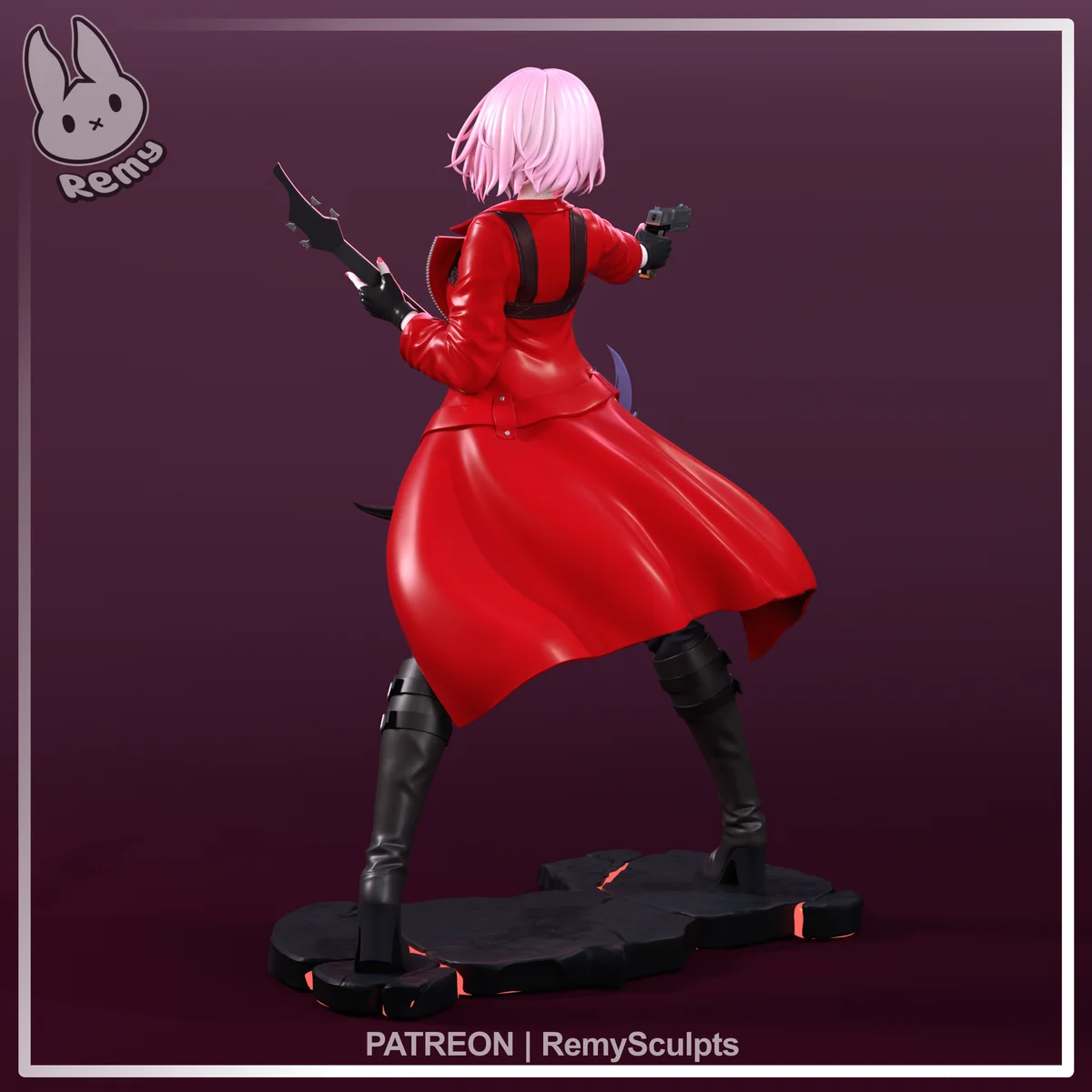 Mori Calliope (Dante Outfit) | Fan Art | 3D Printed Resin Model Garage Kit | *Un-Painted* | Remy Sculpts 7