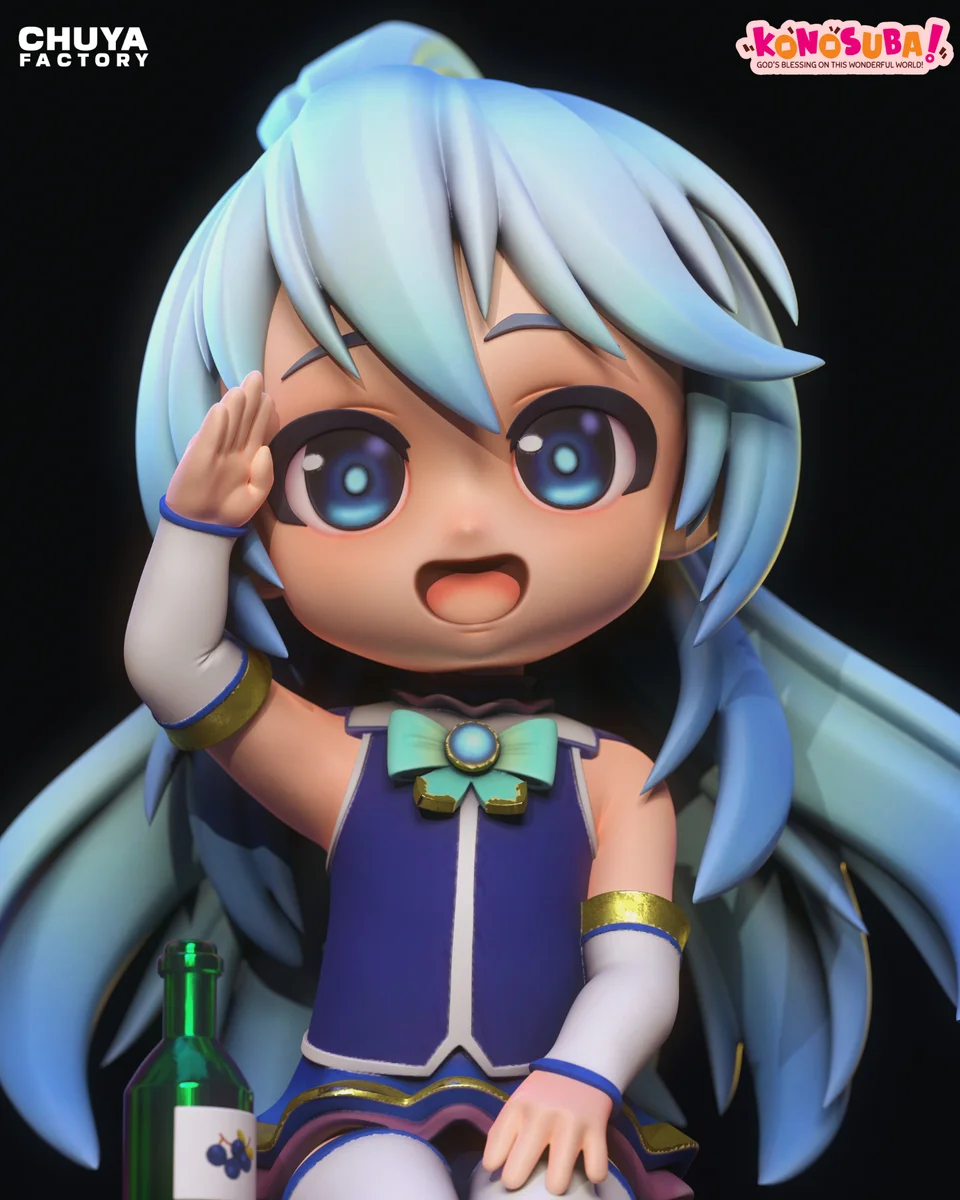 Chibi Aqua | Fan Art | 3D Printed Resin Model Garage Kit | *Un-Painted* | Chuya Factory 3