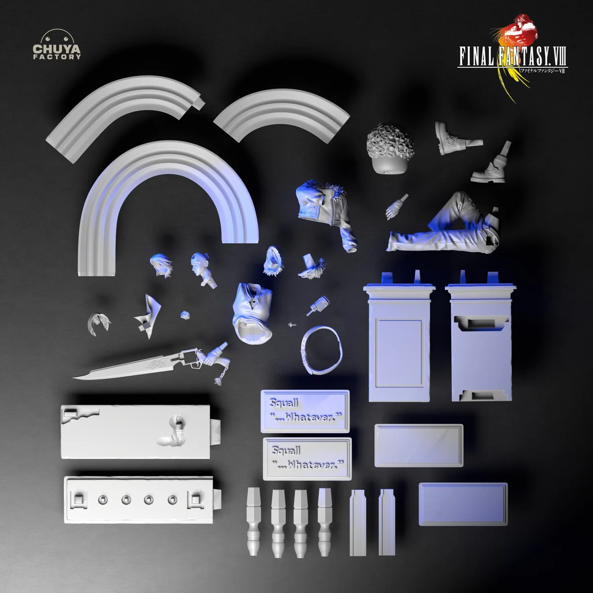 Squall Leonhart | Fan Art | 3D Printed Resin Model Garage Kit | *Un-Painted* | Chuya Factory 12