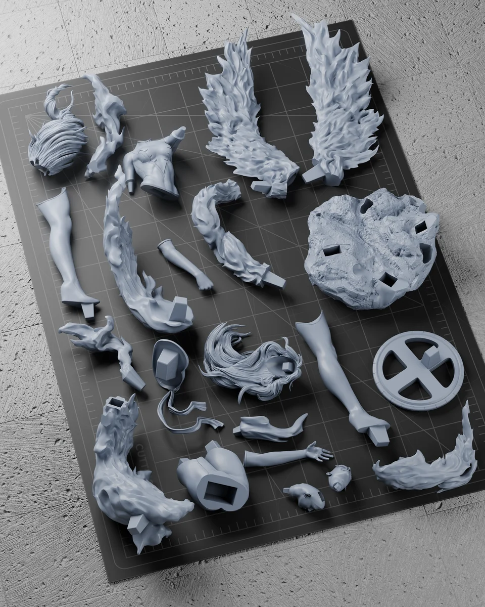 Jean Grey Phoenix | Fan Art | 3D Printed Resin Model Garage Kit | *Un-Painted* | Zenith Studios 10