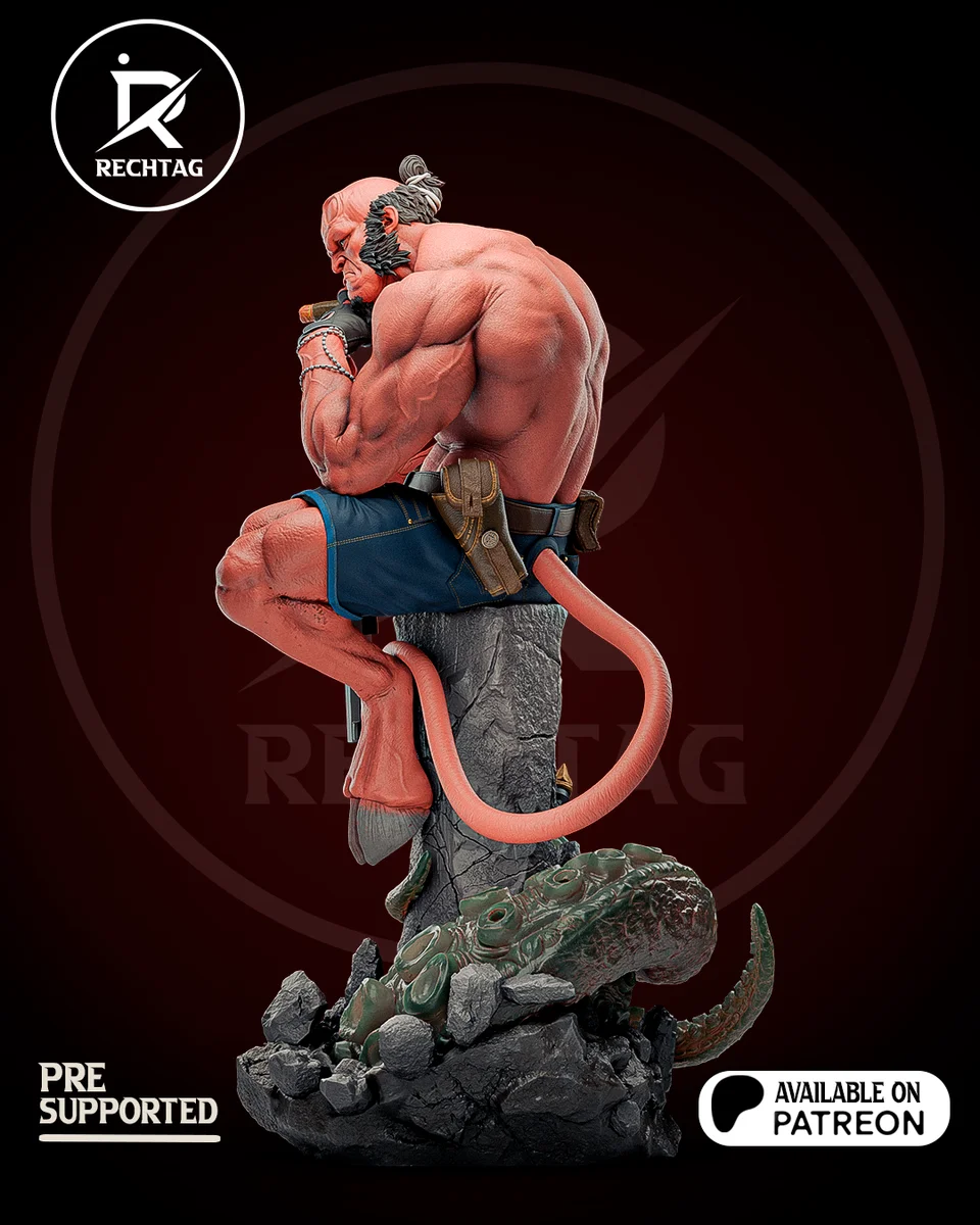 Hellboy | Fan Art | 3D Printed Resin Model Garage Kit | *Un-Painted* | Rechtag 11