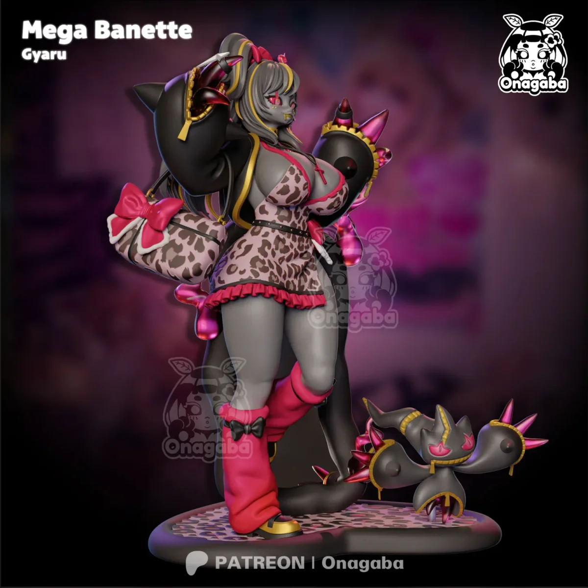 Gyaru Mega Banette | Fan Art | 3D Printed Resin Model Garage Kit | *Un-Painted* | ONAGABA 12