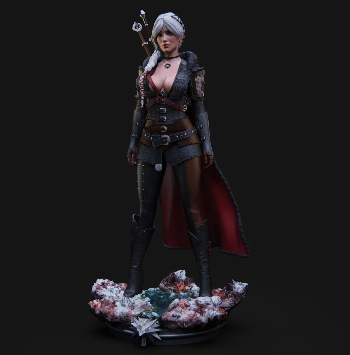 Ciri | Fan Art | 3D Printed Resin Model Garage Kit | *Un-Painted* | Abe3D