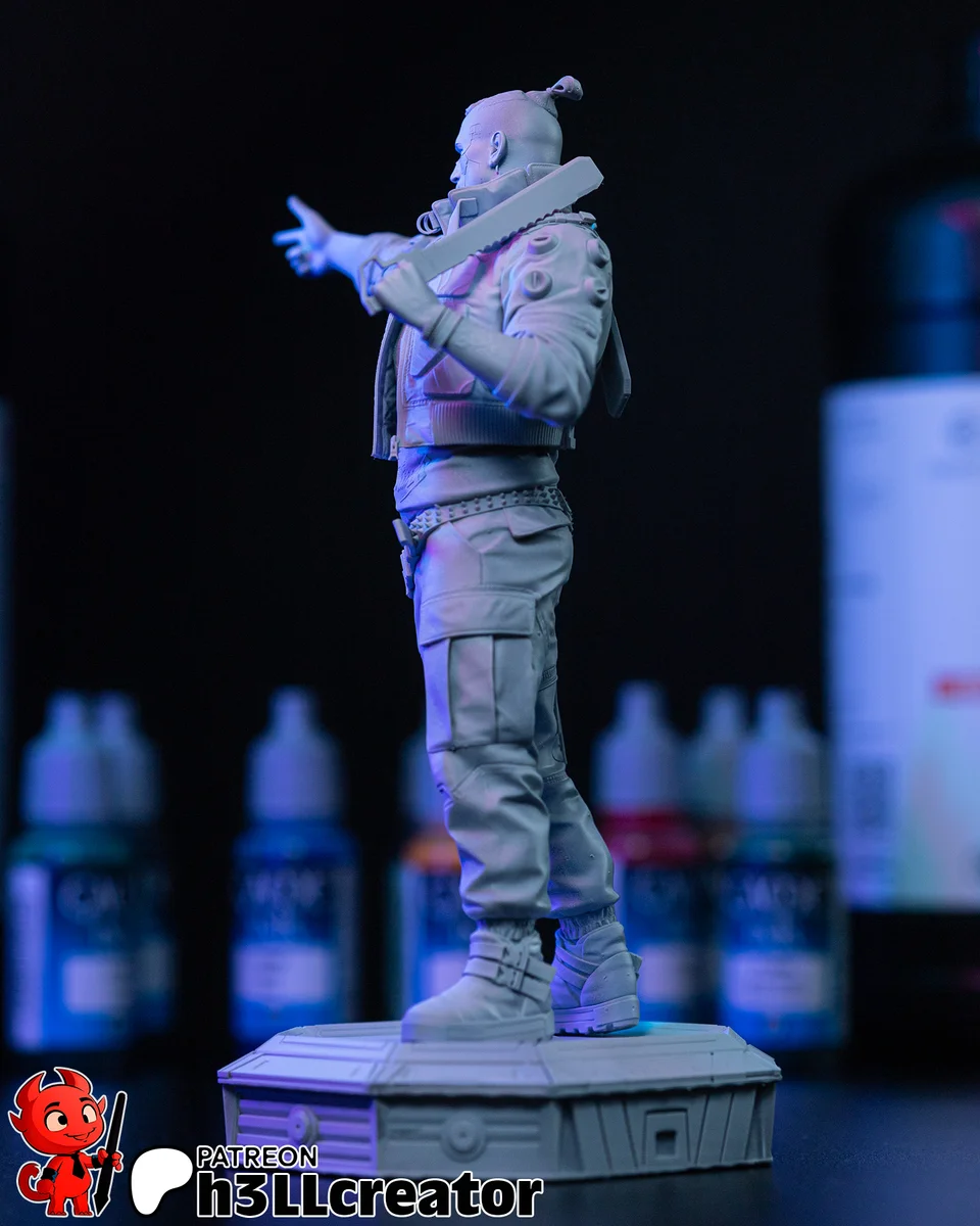 Jackie Welles | Fan Art | 3D Printed Resin Model Garage Kit | *Un-Painted* | H3LL Creator 9