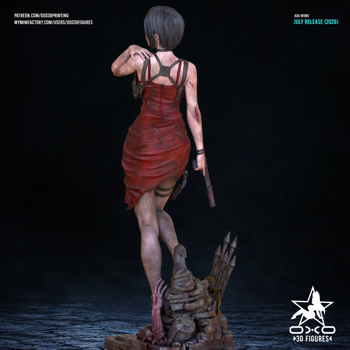 Ada Wong | Fan Art | 3D Printed Resin Model Garage Kit | *Un-Painted* | OXO3D 4