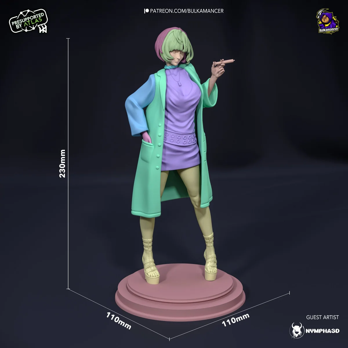 Tae | Fan Art | 3D Printed Resin Model Garage Kit | *Un-Painted* | Bulkamancer 7
