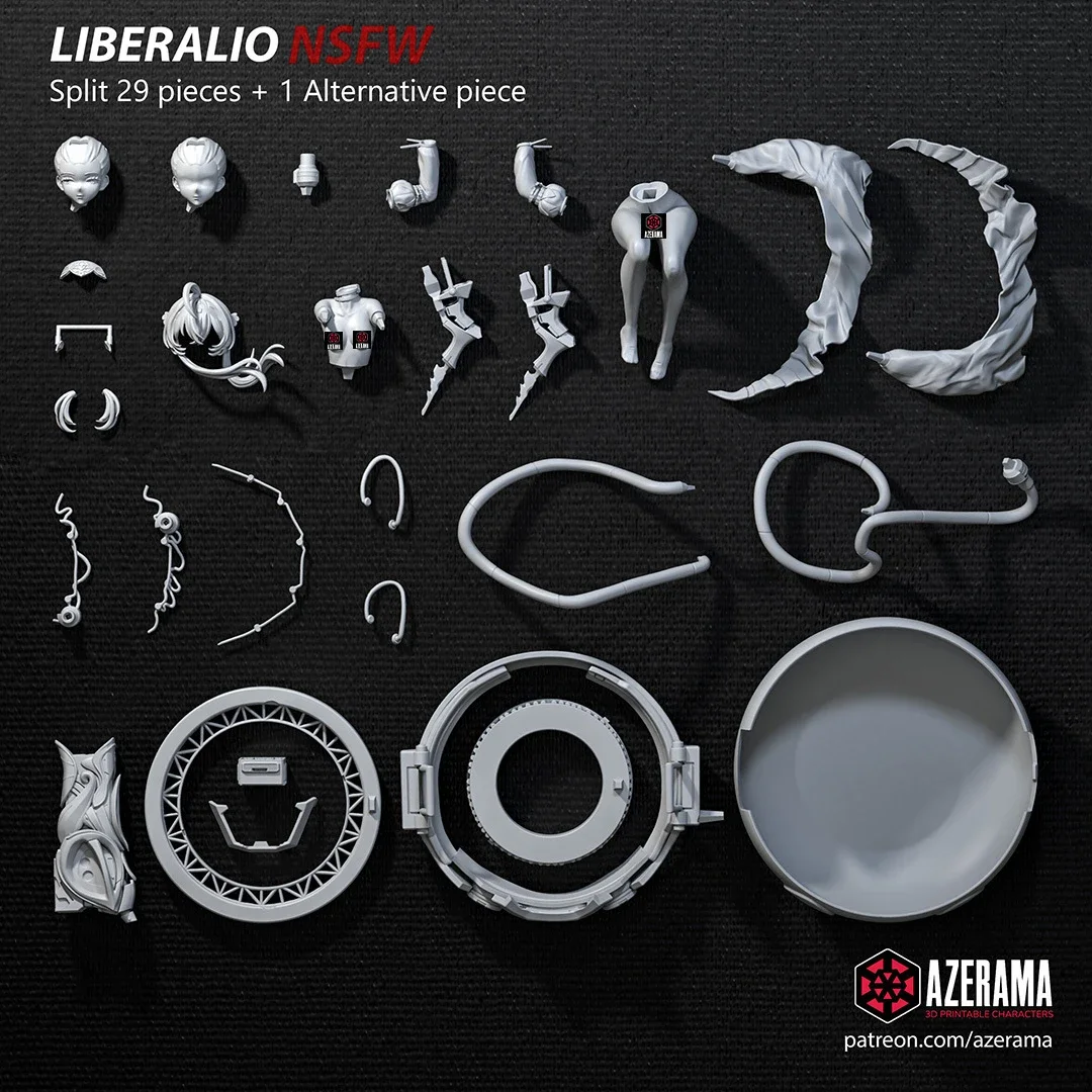 Liberalio | Fan Art | 3D Printed Resin Model Garage Kit | *Un-Painted* | Azerama 6