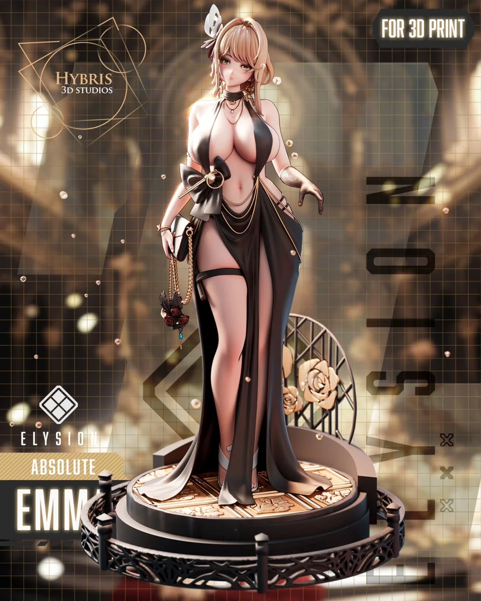 Emma | Fan Art | 3D Printed Resin Model Garage Kit | *Un-Painted* | Hybris Studios 3