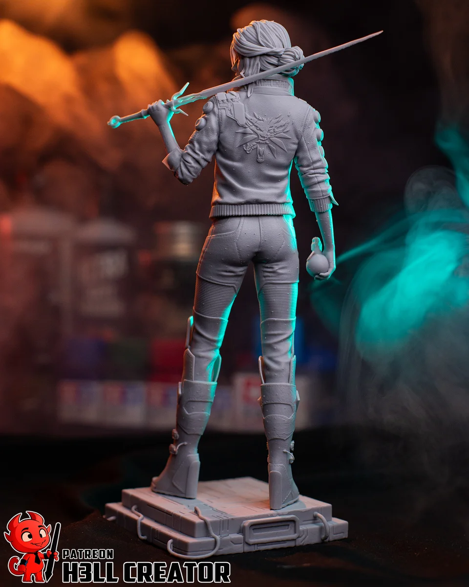 Ciri | Fan Art | 3D Printed Resin Model Garage Kit | *Un-Painted* | H3LL Creator 13
