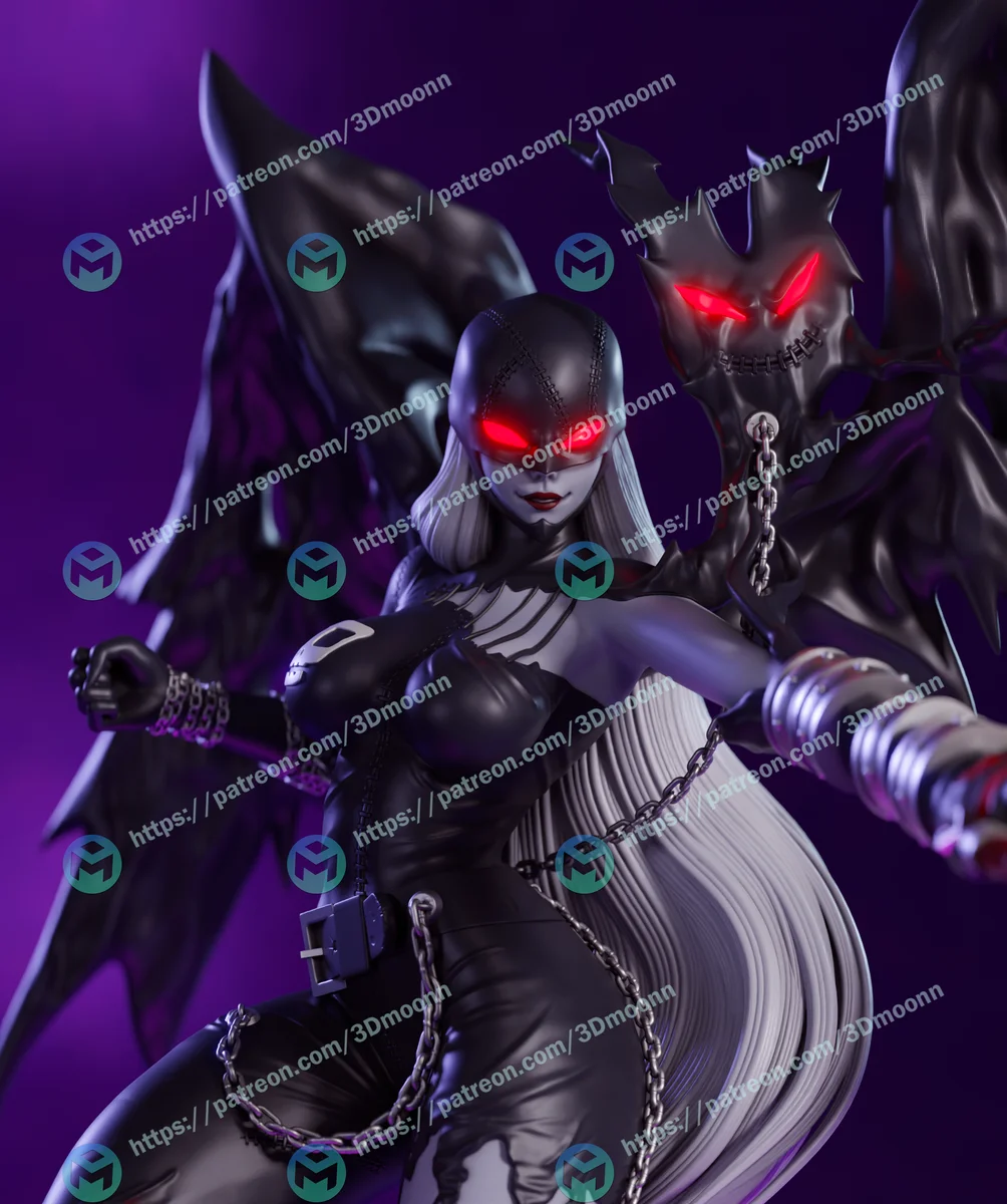 Lady Devimon | Fan Art | 3D Printed Resin Model Garage Kit | *Un-Painted* | 3DMoonn 4