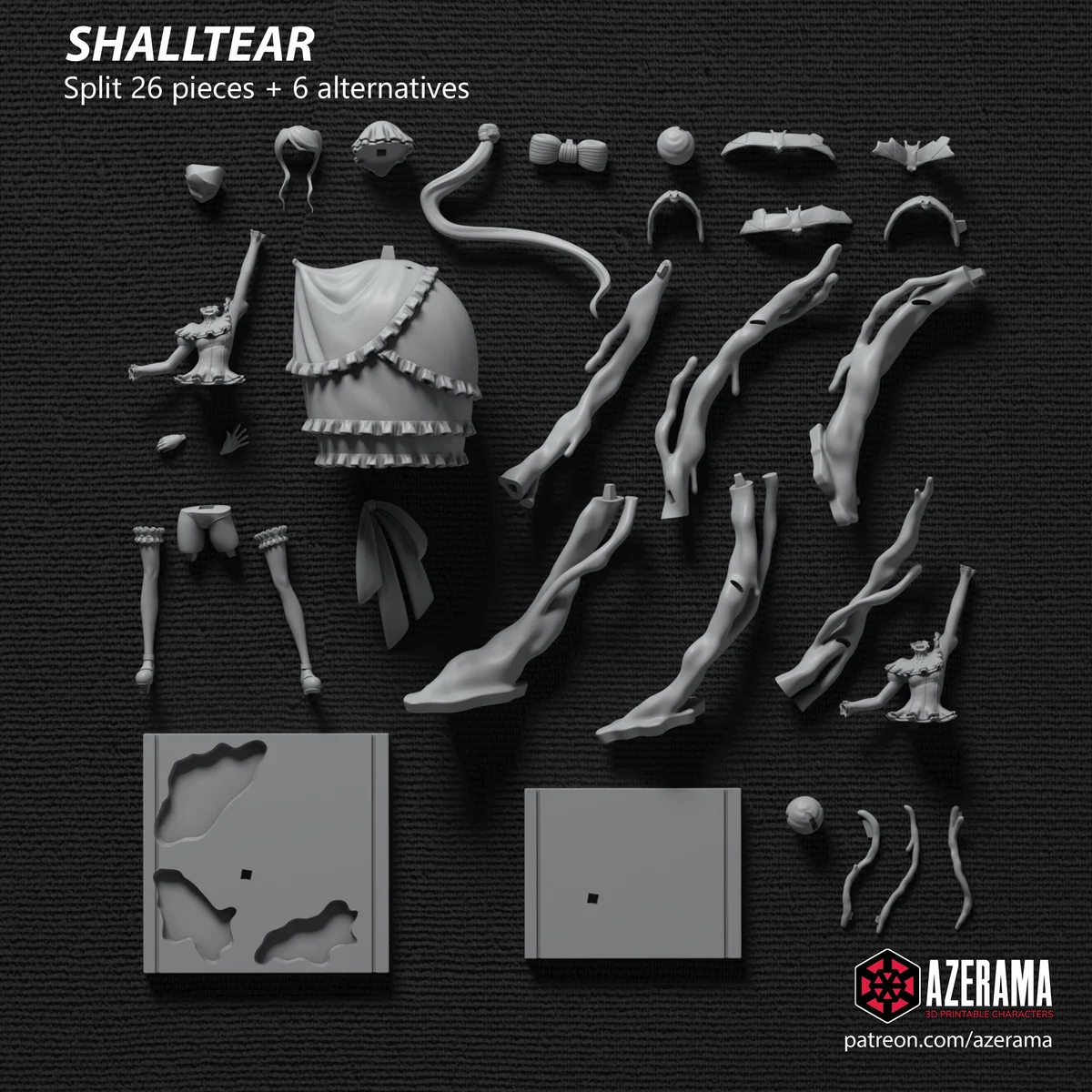 Vampire Girl | Fan Art | 3D Printed Resin Model Garage Kit | *Un-Painted* | Azerama 7