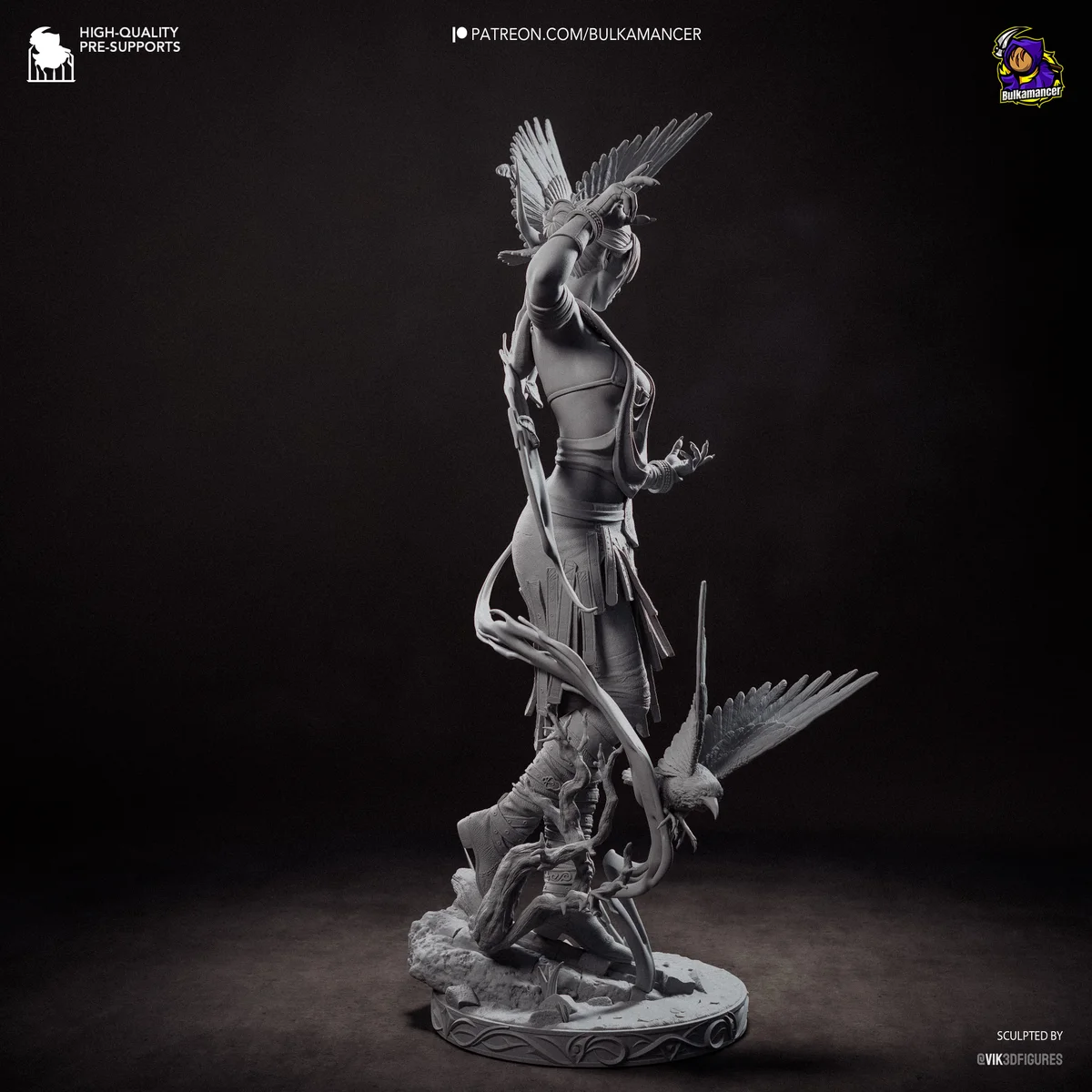 Morrigan | Fan Art | 3D Printed Resin Model Garage Kit | *Un-Painted* | Bulkamancer 16