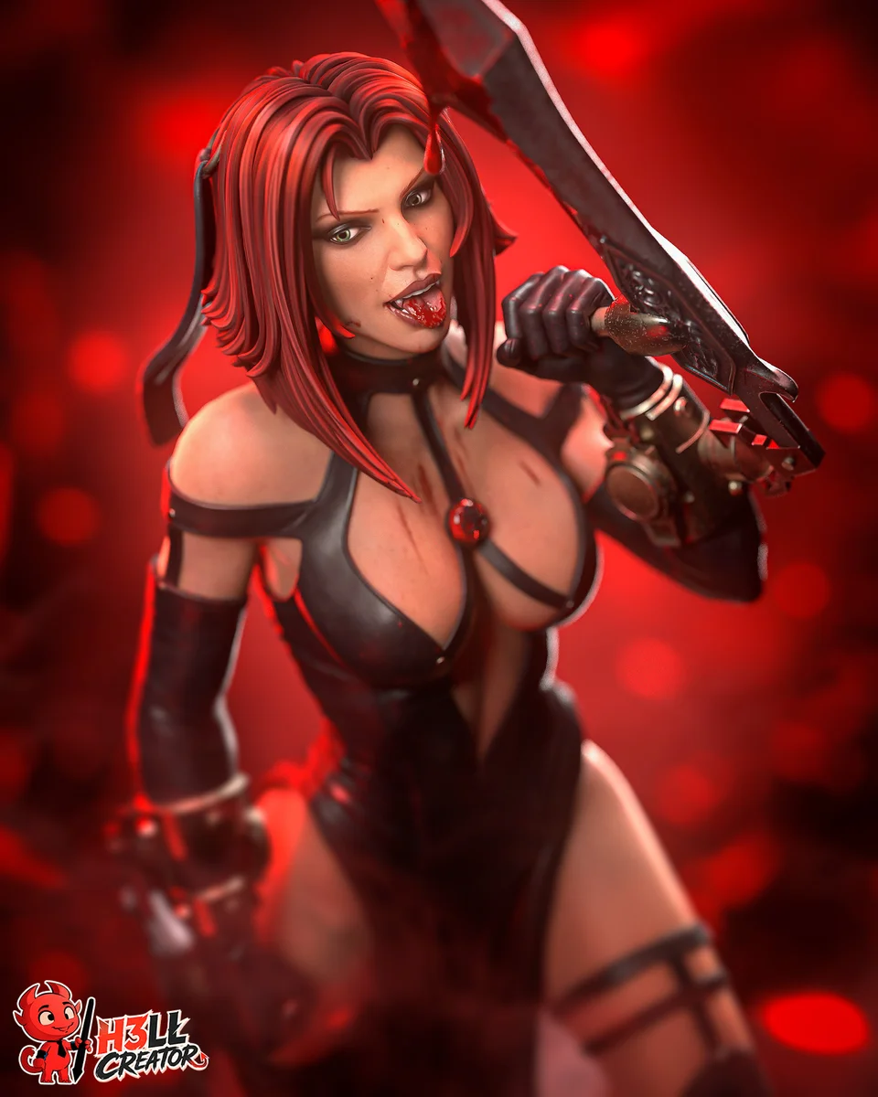 BloodRayne | Fan Art | 3D Printed Resin Model Garage Kit | *Un-Painted* | H3LL Creator 3