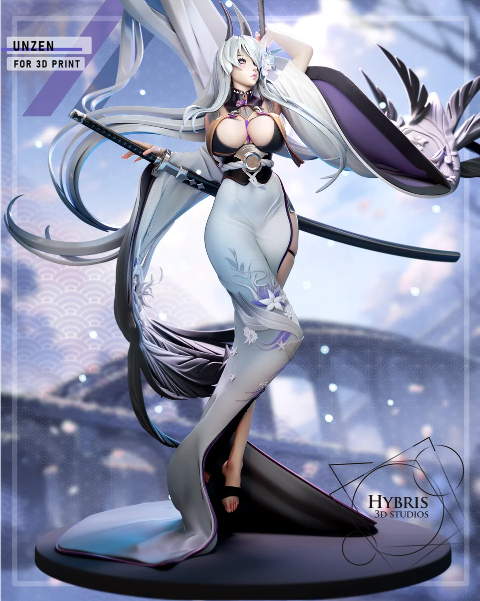 Unzen | Fan Art | 3D Printed Resin Model Garage Kit | *Un-Painted* | Hybris Studios 6