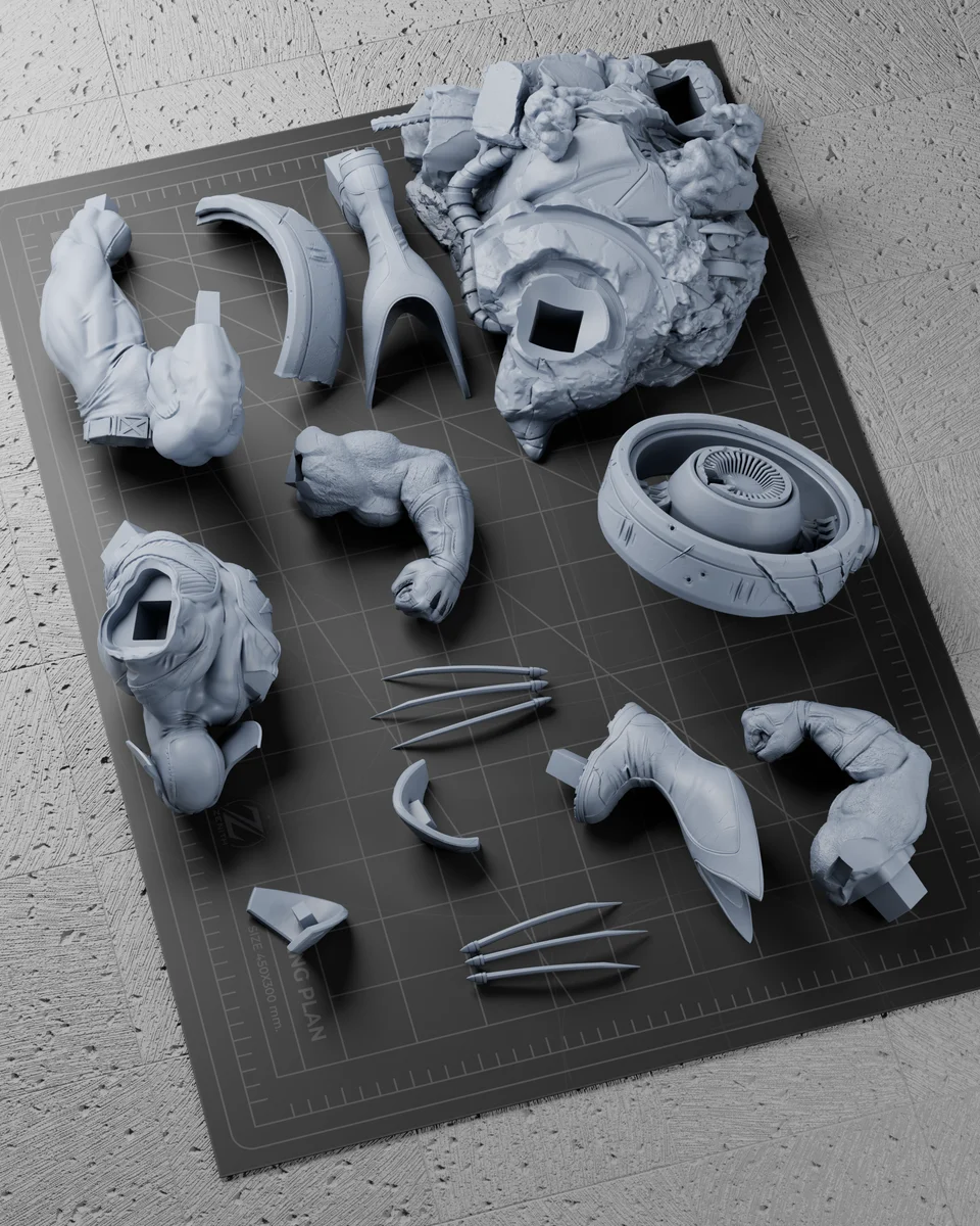 Wolverine | Fan Art | 3D Printed Resin Model Garage Kit | *Un-Painted* | Zenith Studios 11