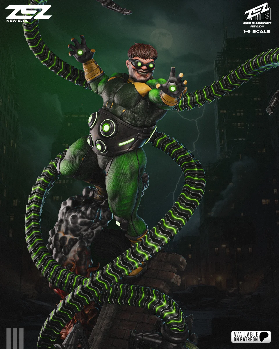 Doctor Octopus | Fan Art | 3D Printed Resin Model Garage Kit | *Un-Painted* | ZEZ Studio 7