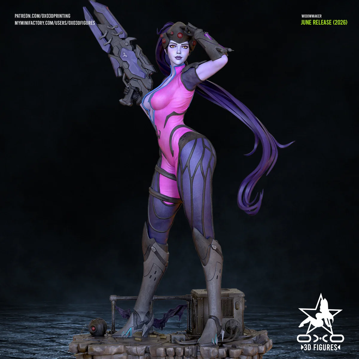 Widowmaker | Fan Art | 3D Printed Resin Model Garage Kit | *Un-Painted* | OXO3D 5