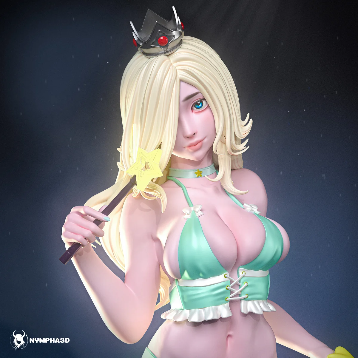Rosalina | Fan Art | 3D Printed Resin Model Garage Kit | *Un-Painted* | Nympha3D 5